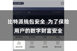 比特派钱包安全  为了保险用户的数字财富安全