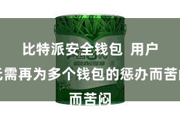 比特派安全钱包  用户无需再为多个钱包的惩办而苦闷